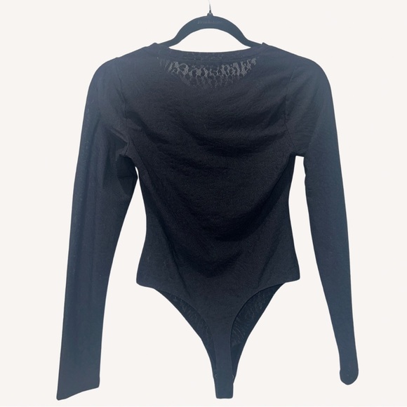 Good American (NWOT) ~ Sheer Lace Fitted Bodysuit - Picture 8 of 9